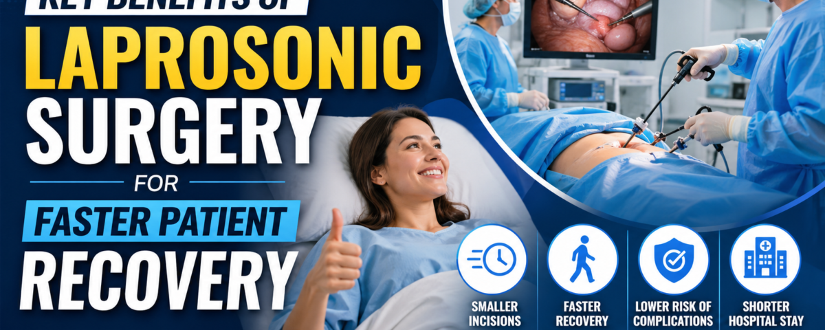 Patient recovering quickly after laprosonic surgery procedure