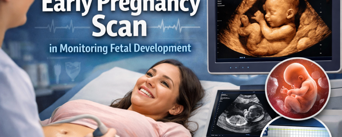 Early pregnancy ultrasound scan monitoring fetal development in early pregnancy.