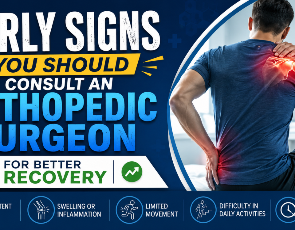 Patient consulting an orthopedic surgeon about early signs of joint pain and musculoskeletal issues for better recovery and timely treatment.