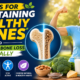 Healthy bones with calcium-rich foods, exercise, and sunlight to prevent natural bone loss.