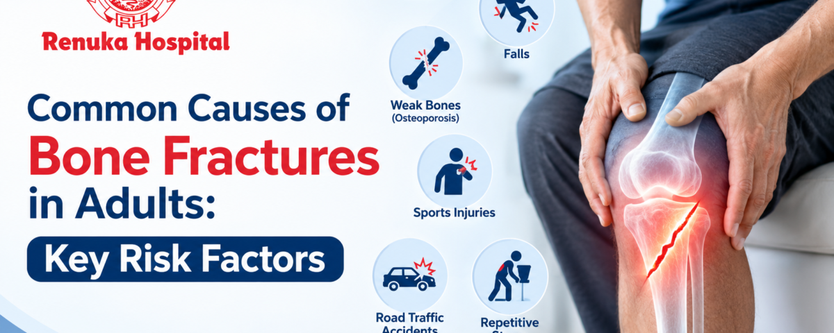 Common causes and risk factors of bone fractures in adults